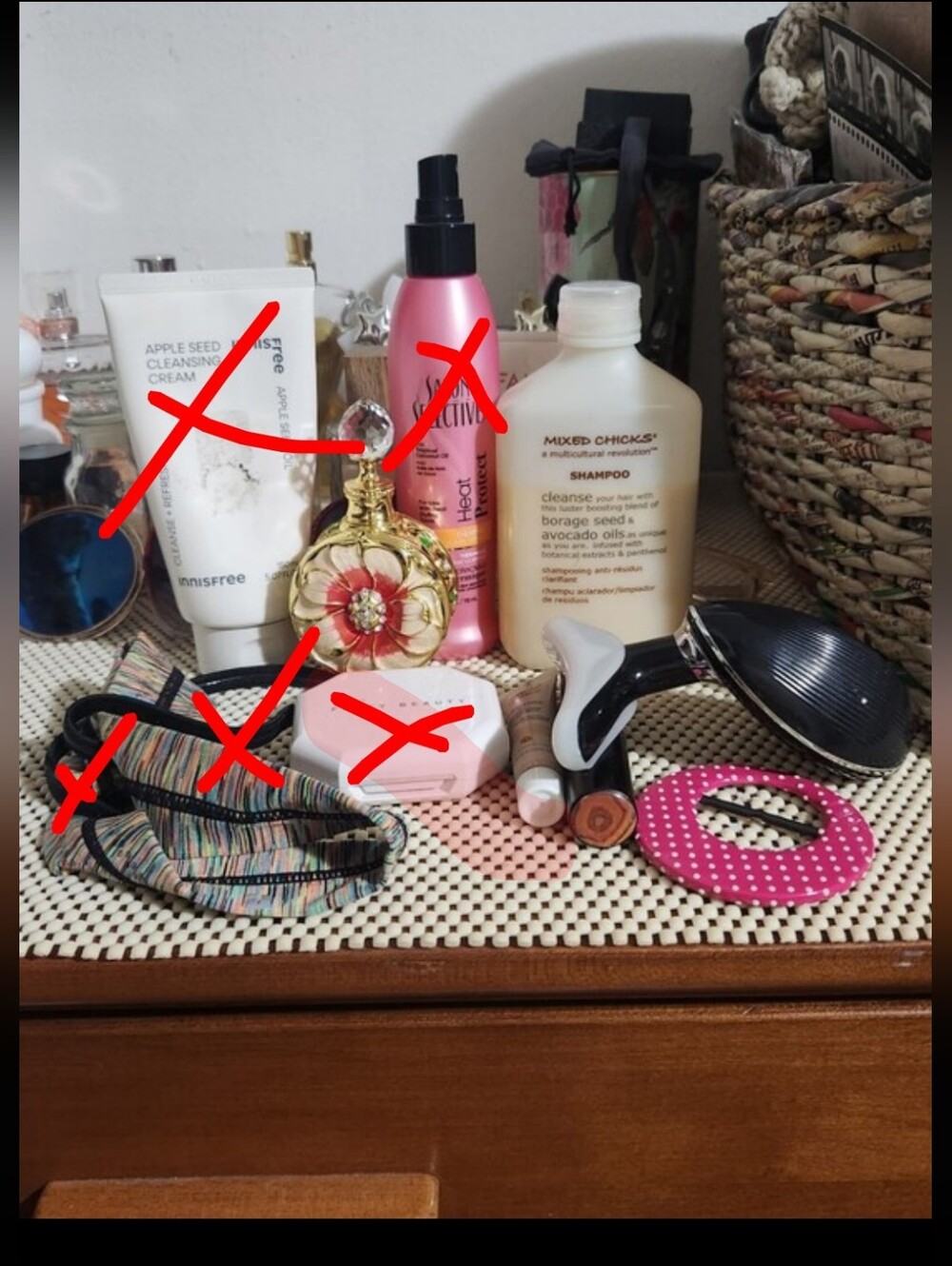 Tarte Beauty Hey Honey Mixed Chicks Red Light Grey Headband + 80s Belt Maker Lot